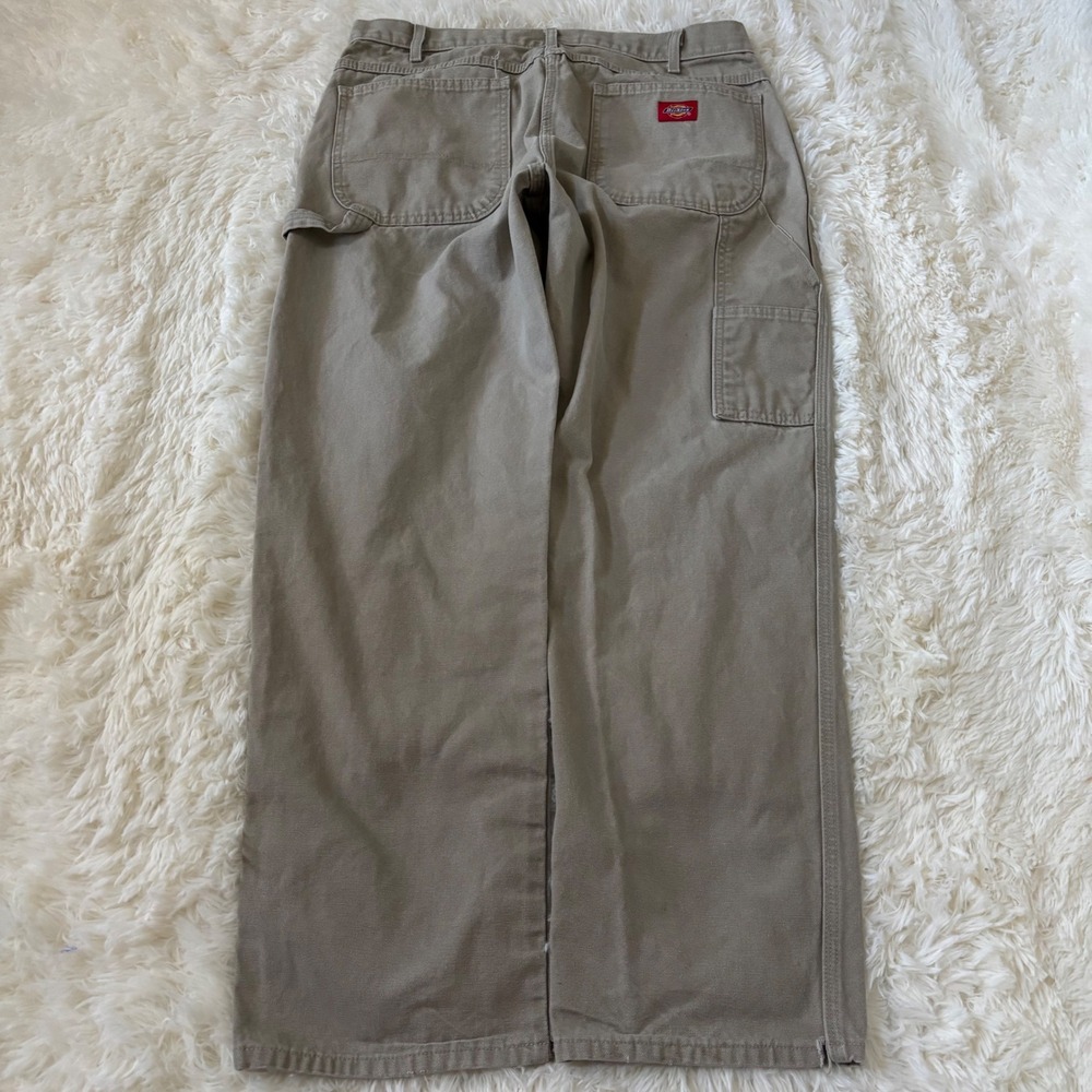 Dickies Carpenter Pants Khaki Tan Duck Canvas Utility Workwear Mens 33x30